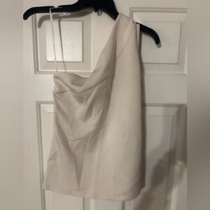 One shoulder off white Banana Republic